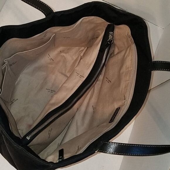 Kate Spade Black Nylon Tote Bag Shoulder Satchel Handbag Purse WOMEN'S WOMAN'S - Picture 8 of 15